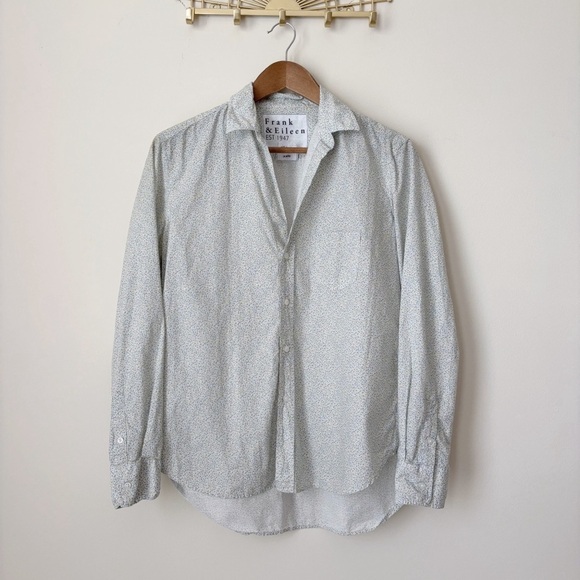 Frank & Eileen Ditsy Floral Eileen Shirt XS Blue